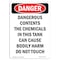 Signmission OSHA Danger Sign, 10" Height, Rigid Plastic, Portrait Dangerous Contents The, Portrait OS-DS-P-710-V-1939 - alternate 1
